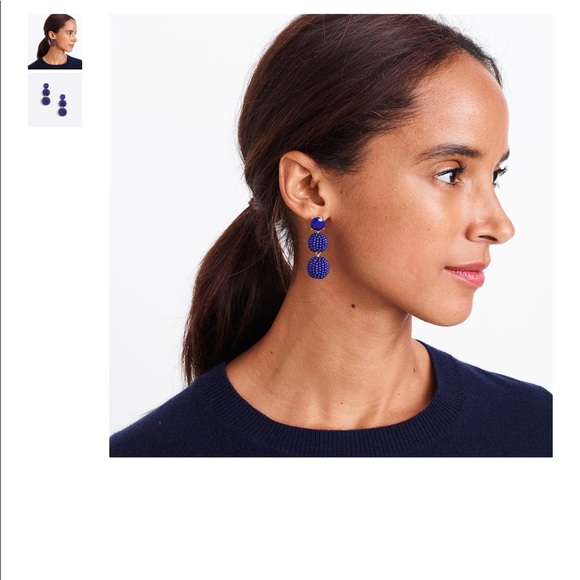 J. Crew dangling orb blue earrings NWT 🎉HP🎉 - Picture 1 of 2